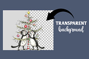 Whimsical Christmas Cats, an Illustration by Designworld (Thumbnail 3 of 6)