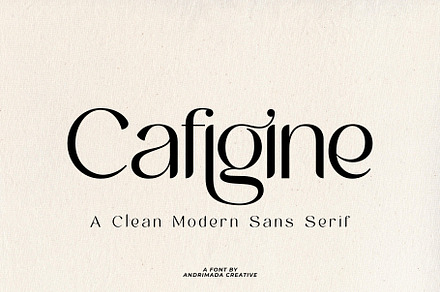 Cafigine | Modern Sans Serif Font, a Sans Serif Font by Andrimada Creative