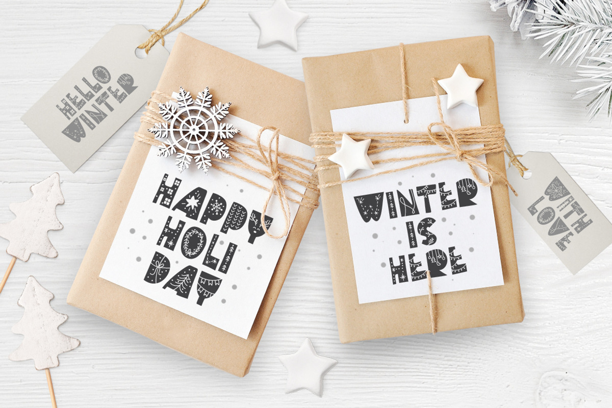 Christmas Nordic Font, a Sans Serif Font by Happy Letters (Photo 8 of 10)
