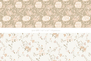 French Country Floral Pattern Bundle