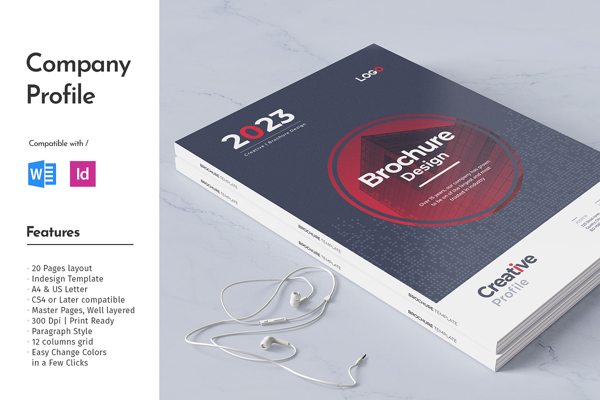 Company Profile | Docx | InDesign, a Brochure Template by BrochuresFactory (Photo 1 of 9)