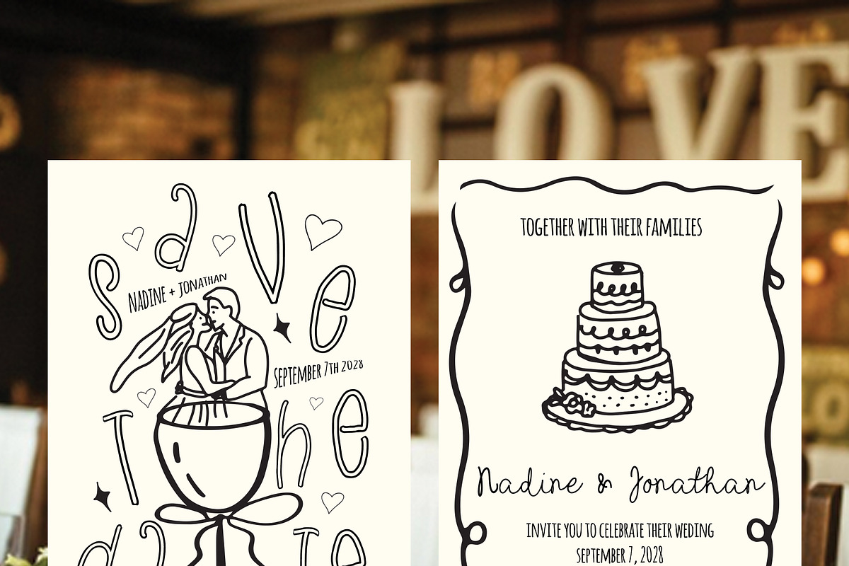 Handdrawn Whimsical Wedding Doodles, a Decorative Illustration by Amalia Calligraphy (Photo 3 of 7)