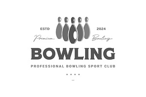 simple logotype for bowling logo, a Branding & Logo Template by Pyruos ID