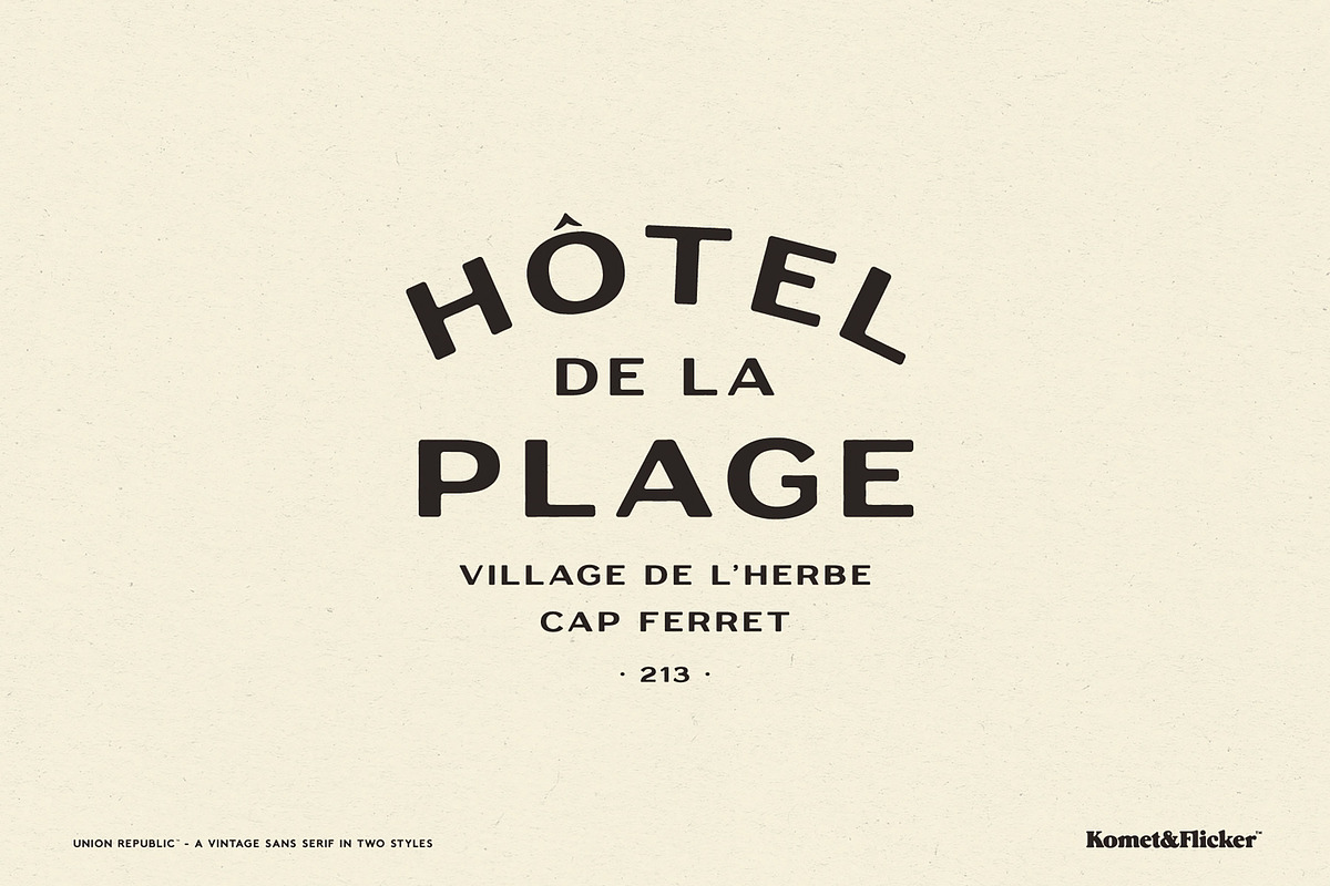 Union Republic, a Sans Serif Font by Komet & Flicker (Photo 10 of 12)
