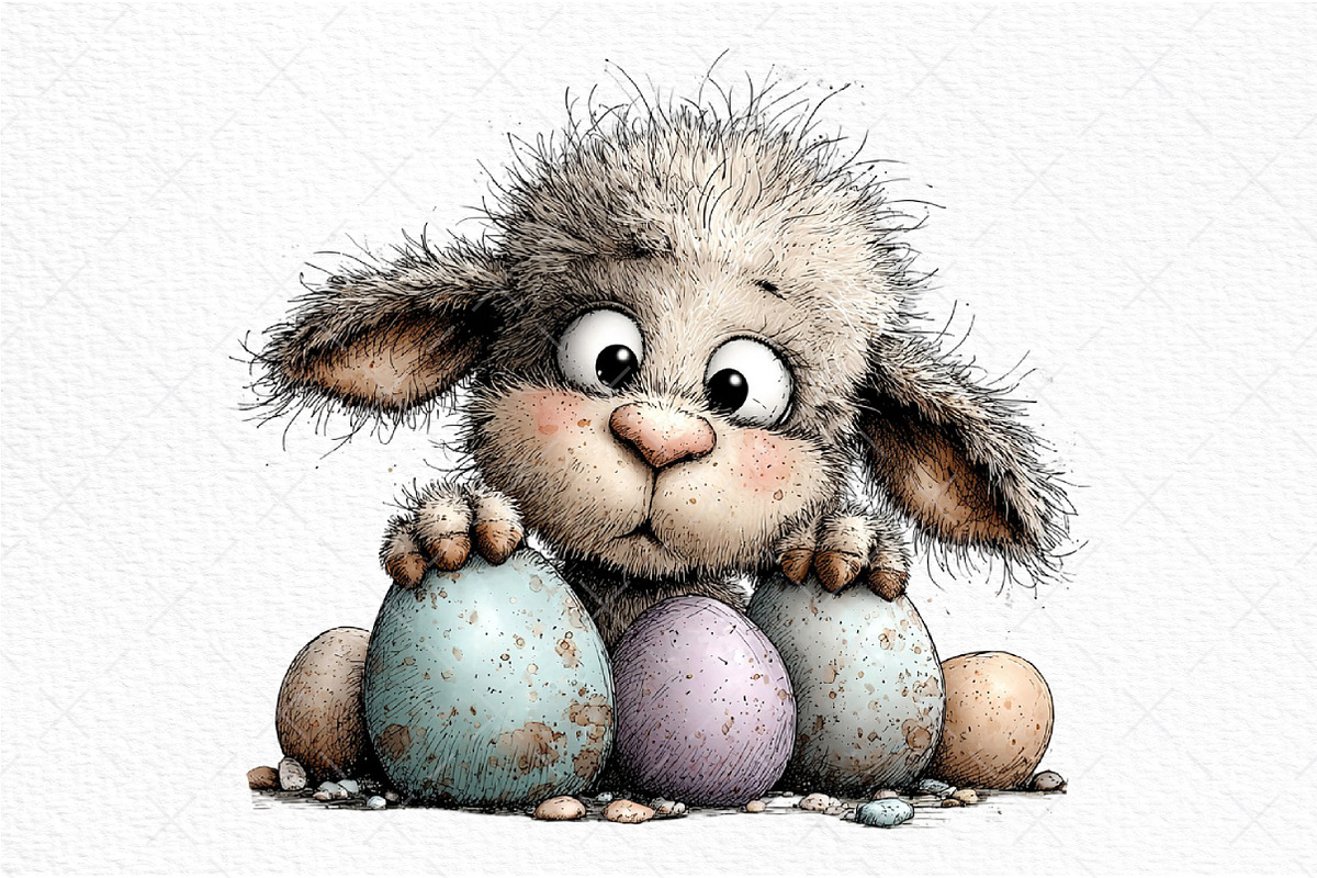 Whimsical Easter Lamb Clipart, an Illustration by Craft Nest (Photo 9 of 11)