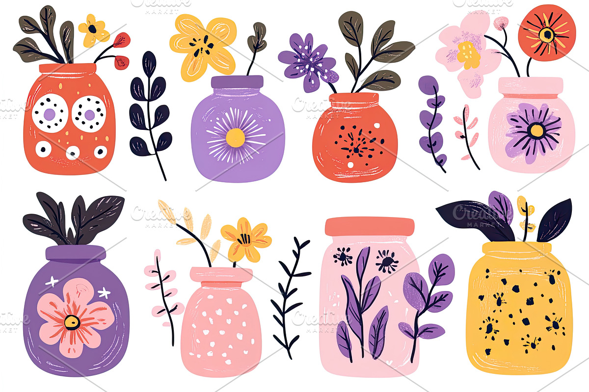 A playful collection with floral, an Object Illustration by Lermont51