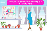 Fashion Designer Set - 10 Elements, an Object Illustration by Melisende Vector (Thumbnail 3 of 3)