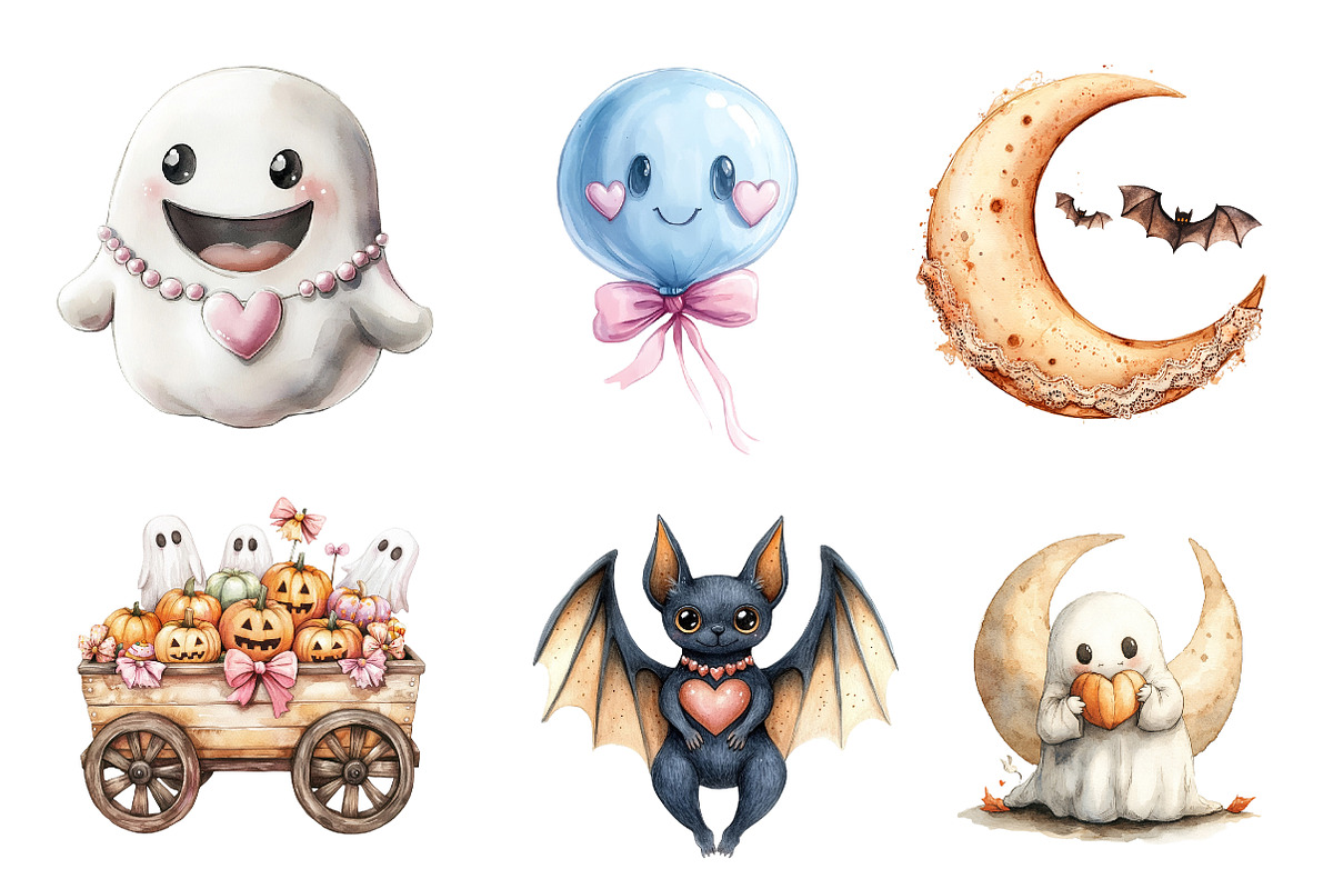 Coquette Halloween Clipart, an Illustration by CreationArt (Photo 4 of 5)
