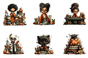 Halloween Teacher Clipart Bundle, a Seasonal Illustration by CreationArt (Thumbnail 7 of 7)