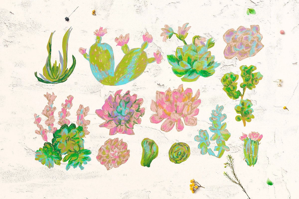 Kids Crayon Succulent Clipart, a Healthcare Illustration by Lucyinyourheart (Photo 6 of 6)