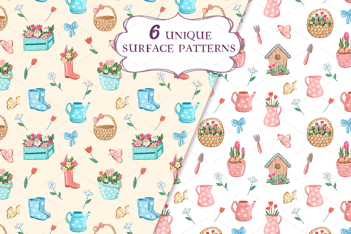 In the Garden-Watercolor Set, a Decorative Illustration by Irina Diasli (Photo 7 of 10)