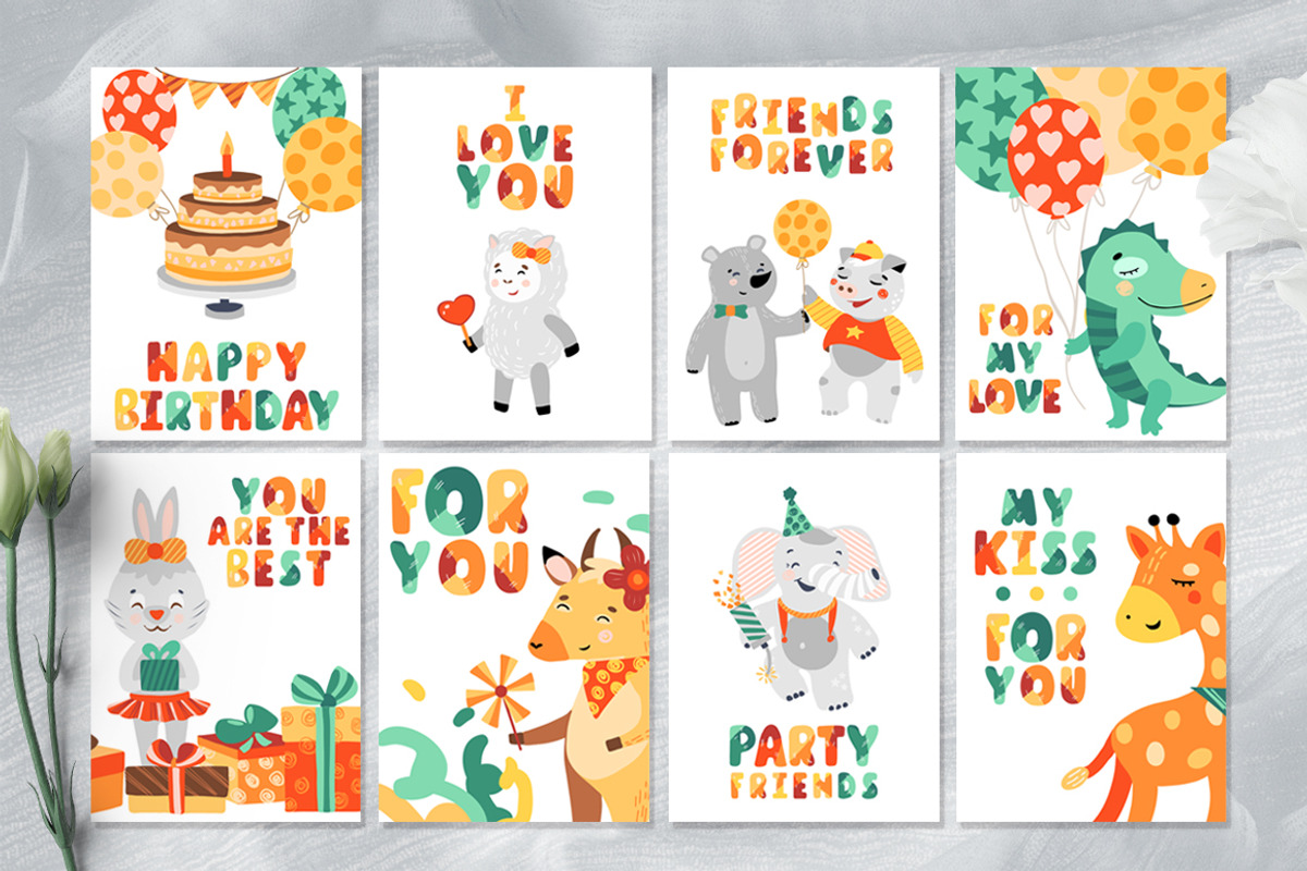 Happy Birthday. Kids illustrations., an Animal Illustration by Luba Vega (Photo 5 of 20)