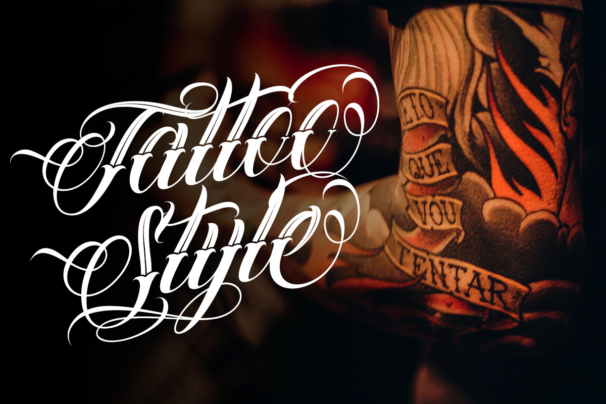 Chicano Vol. 02 | Tattoo style, a Script Font by Muntab_Art (Photo 3 of 9)