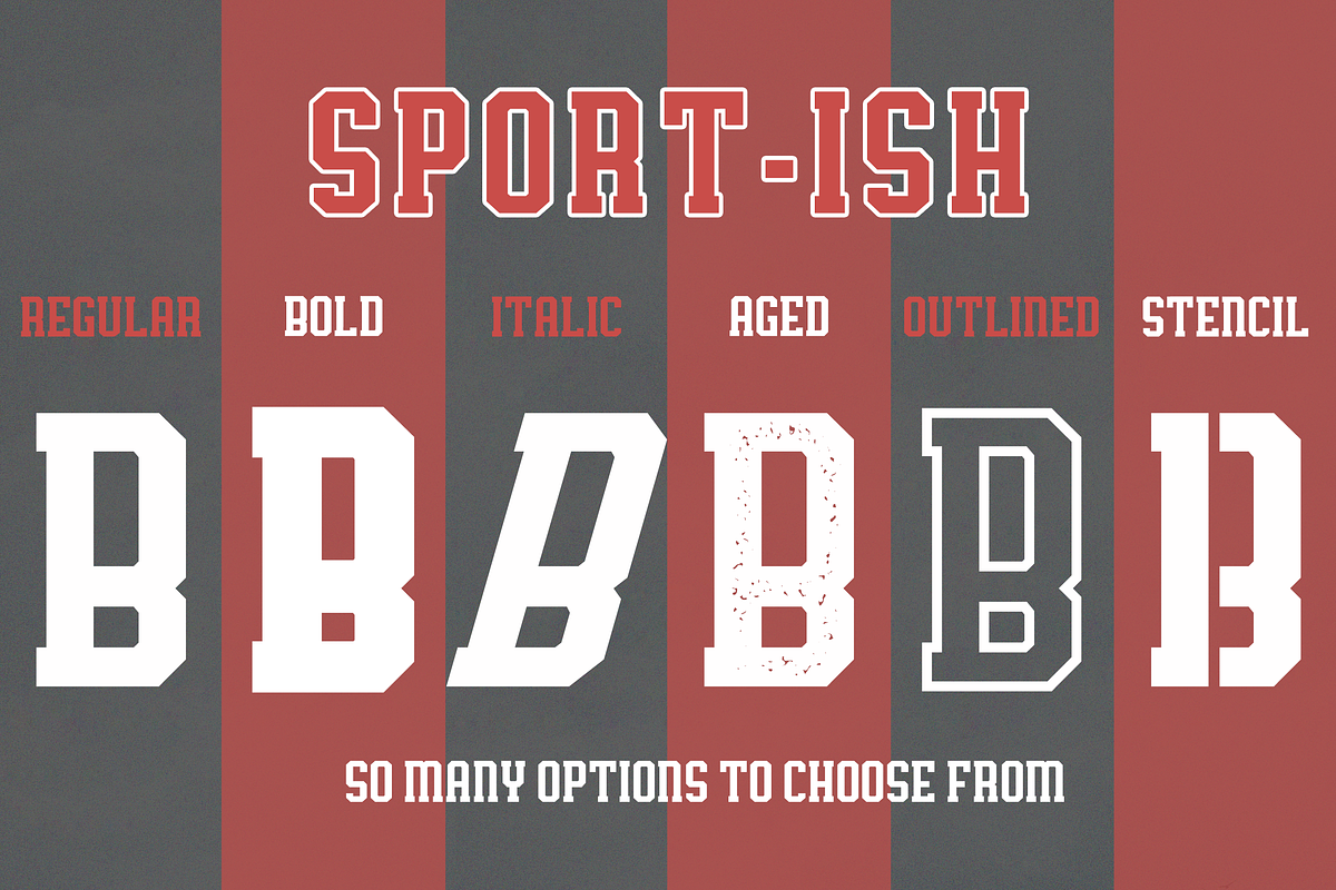Sport-Ish Display Typeface, a Font by GlitzyGrapix (Photo 11 of 13)