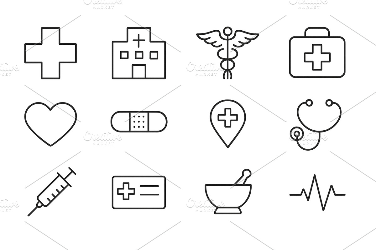 Vector illustration of medical icons, a Healthcare Illustration by ZinetroN