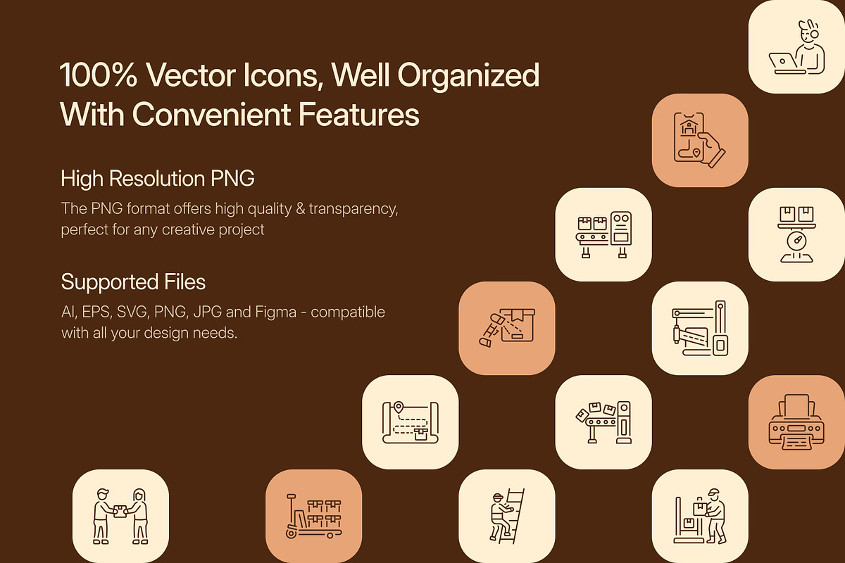 Warehouse Icon Art Set, an Outline Icon by Prosymbols (Photo 2 of 7)