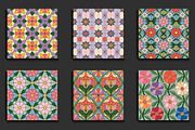 Stained Glass Pastel Floral Patterns, a Pattern Graphic by protabsorkar11 (Thumbnail 3 of 4)