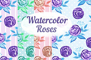 Watercolor Seamless Patterns, a Pattern Graphic by alexmakarova (Thumbnail 1 of 5)