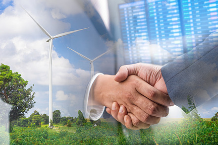 Double exporsure of businessmen stock photo containing adult and agree, a Business Photo by Mybnassphoto