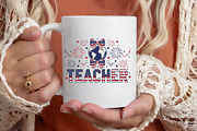 Retro Teacher 4th July Png, an Illustration by Designking (Thumbnail 5 of 6)