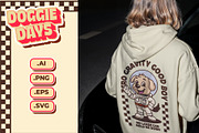 Retro Puppy Mascot Bundle, an Animal Illustration by Tekuni (Thumbnail 9 of 12)