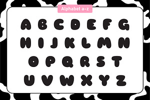 Cute Cow Color Fonts