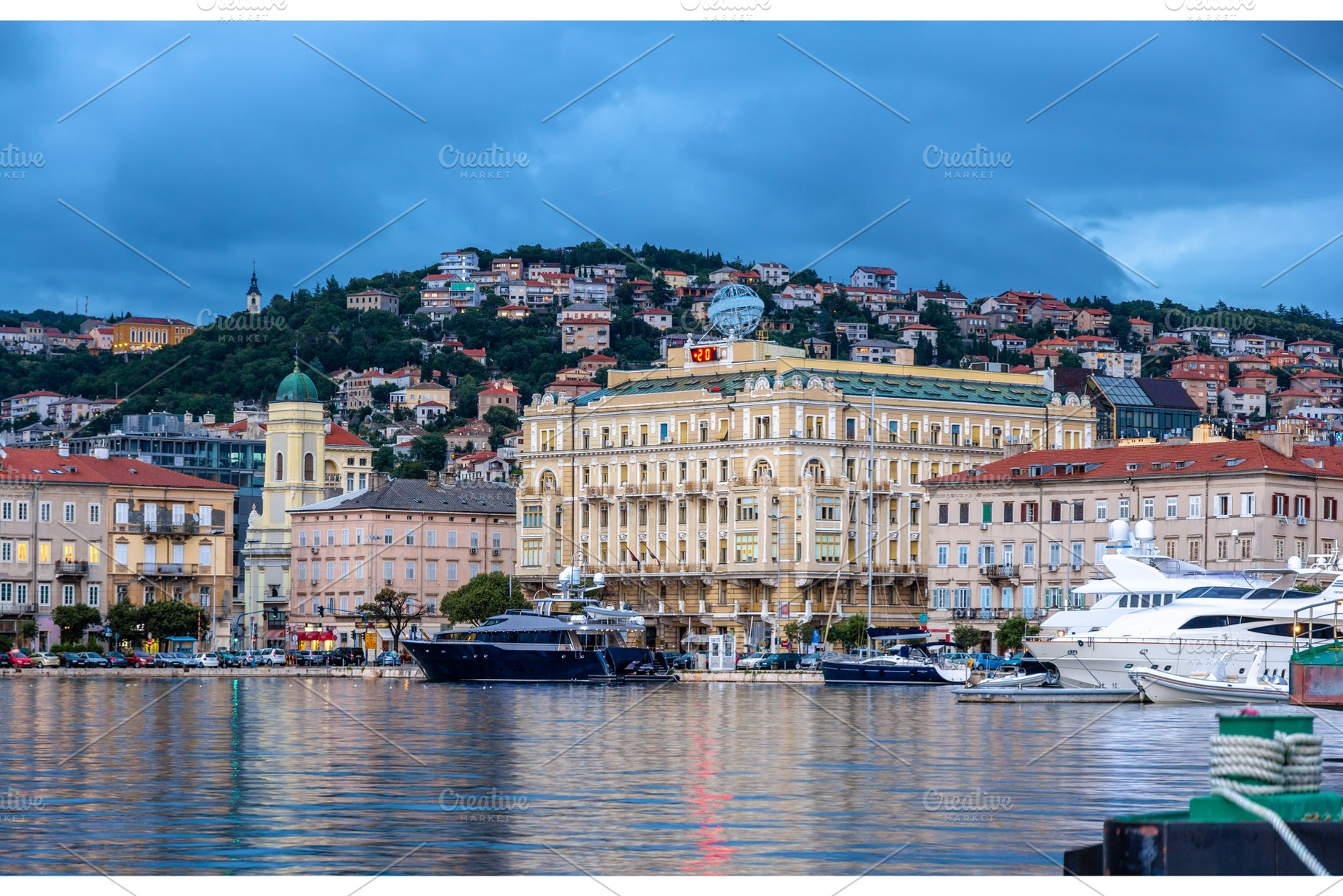 View of rijeka city in croatia containing rijeka, croatia, and port, a Transportation Photo by Leonid Andronov