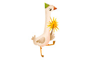 Green Birthday Goose Clipart Set, an Animal Illustration by the_myro (Thumbnail 2 of 10)