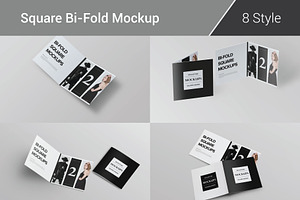 Bi-Fold Brochure Mockup 8 Style