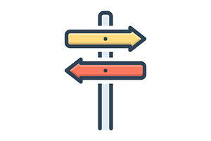 Direction board color icon, a Duotone Icon by Creative priyanka