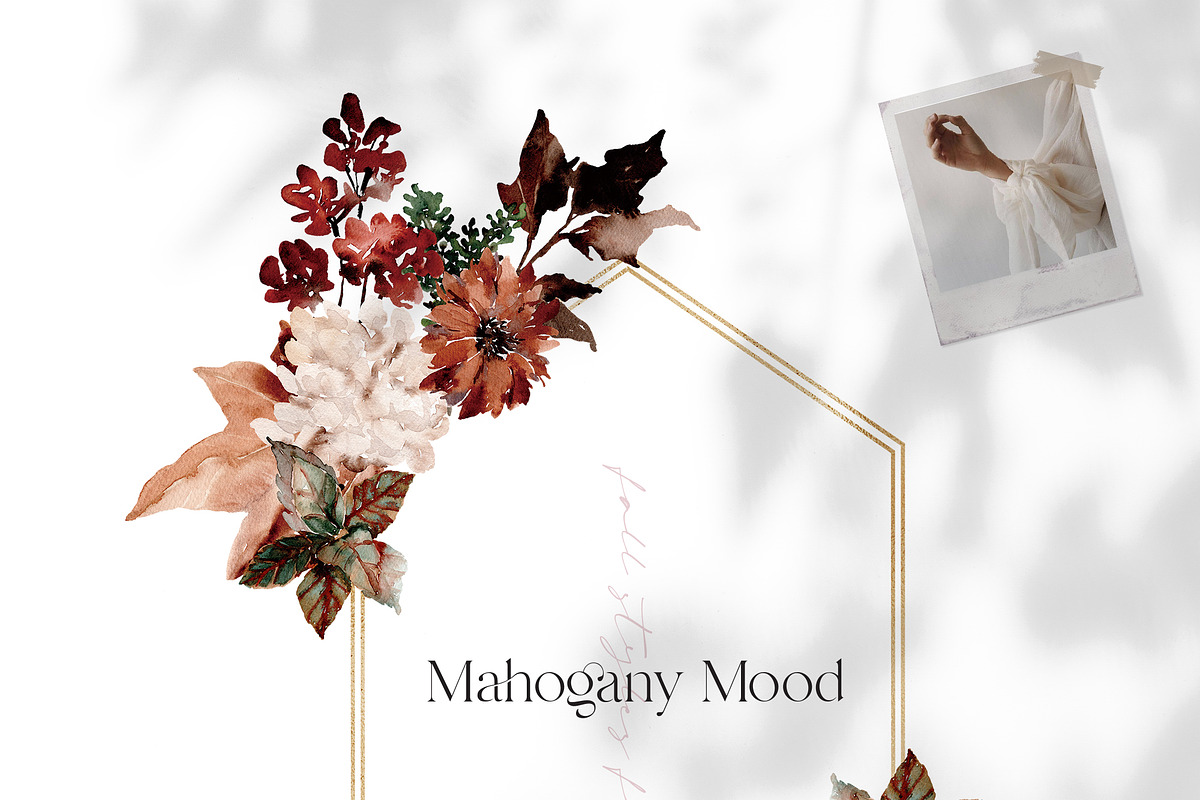 Watercolor Clipart - MAHOGANY FALL, a Decorative Illustration by Beigetime (Photo 12 of 15)