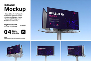 Billboard Mockup Bundle Set, an Advertising Mockup by Rielismee
