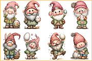 Whimsical Easter Gnome Clipart, a Seasonal Illustration by HueNestify (Thumbnail 2 of 3)