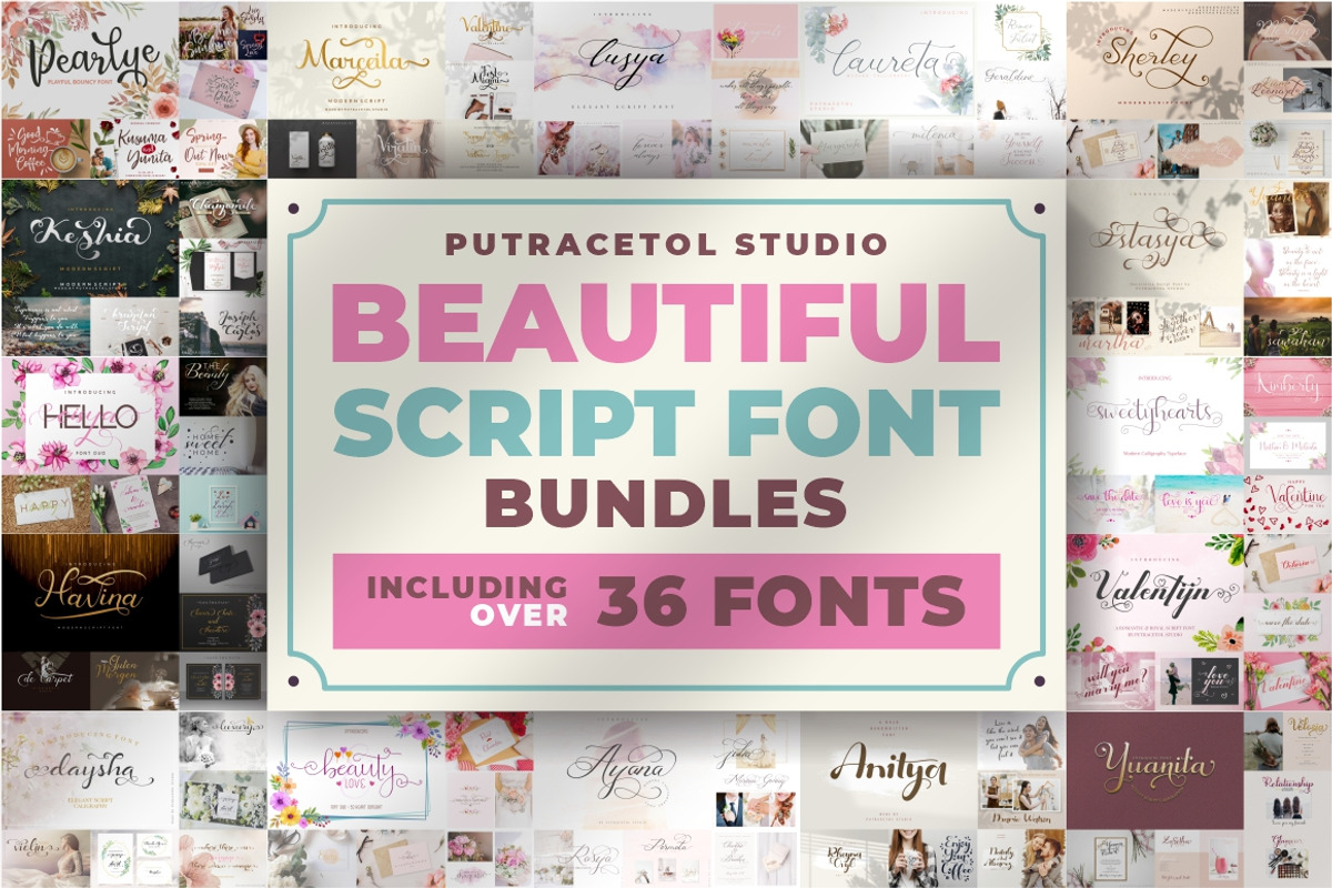 Best Beautiful Script Font Bundle, a Script Font by PutraCetol Studio (Photo 1 of 23)