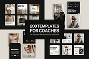 200 Instagram Templates for Coaches, a Social Media Template by Instprofi | Studio Estimo (Thumbnail 1 of 16)