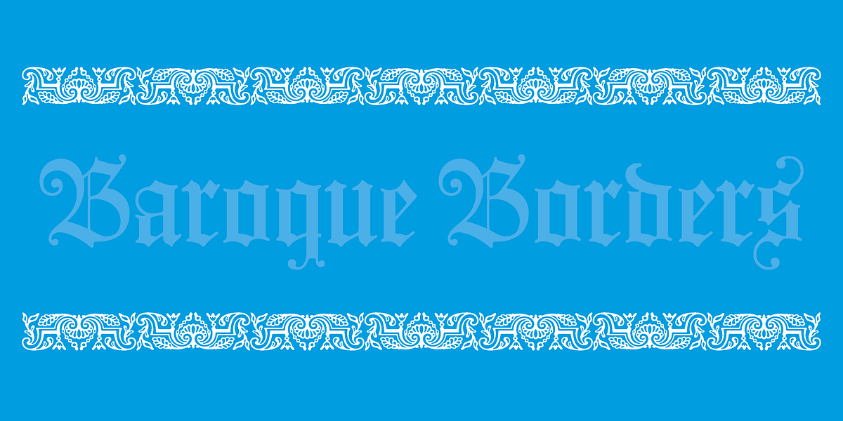 Baroque Borders, a Symbol Font by preussTYPE (Photo 6 of 16)