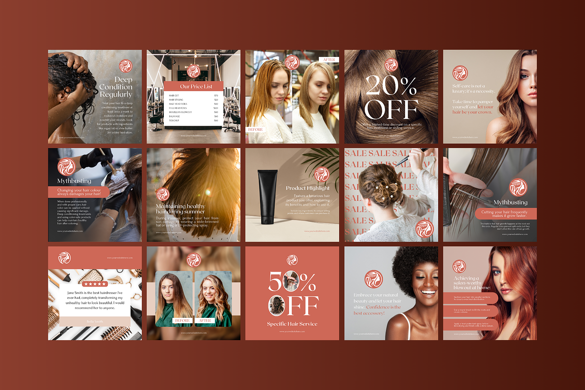 Luxury Hair Salon Social Media, a Social Media Template by Sincerely Media (Photo 8 of 9)