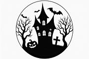 Haunted Halloween Silhouette bundle, an Illustration by BIPLOB EXPERT (Thumbnail 2 of 9)