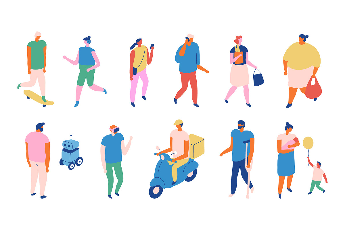 Flat vector people lifestyle bundle, a Person Illustration by Vector_Art (Photo 11 of 27)
