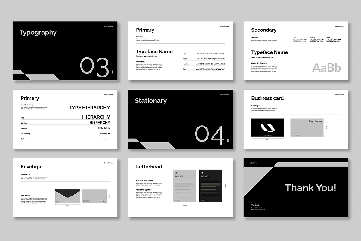 Minimal Fashion Brand Guidelines, a Presentation Template by Mighty-Slide (Photo 4 of 4)