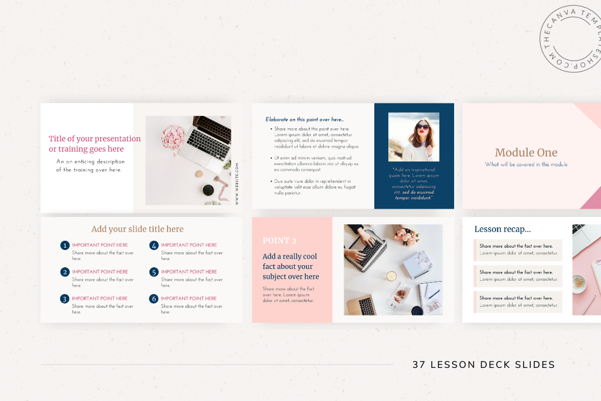 Alyssa Slide Deck Canva Templates, a Presentation Template by The Canva Template Shop (Photo 4 of 6)