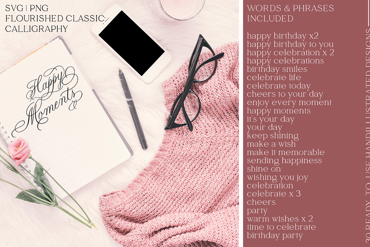 Happy Birthday Lettering Designs, an Object Graphic by Amalia Calligraphy (Photo 10 of 12)