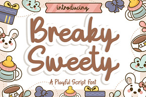 Breaky Sweety, a Script Font by Bayuktx