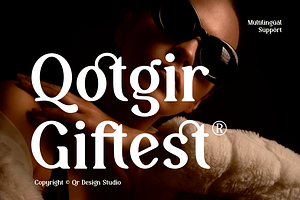 Qotgir Giftest Elegant Vintage Font, a Serif Font by QR Design Studio