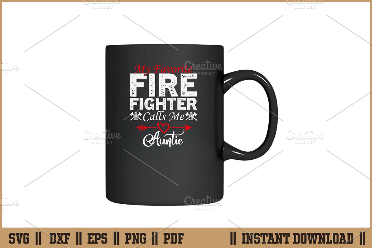 Favorite Firefighter Calls Me Auntie, an Illustration by Handy Arts Studio (Photo 3 of 3)