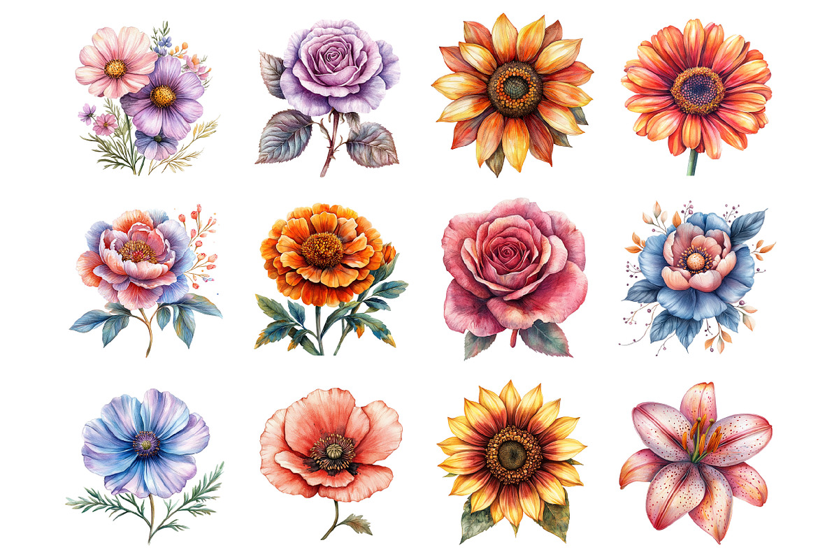 Summer Folk Florals Botanicals, an Illustration by Design Market (Photo 3 of 3)
