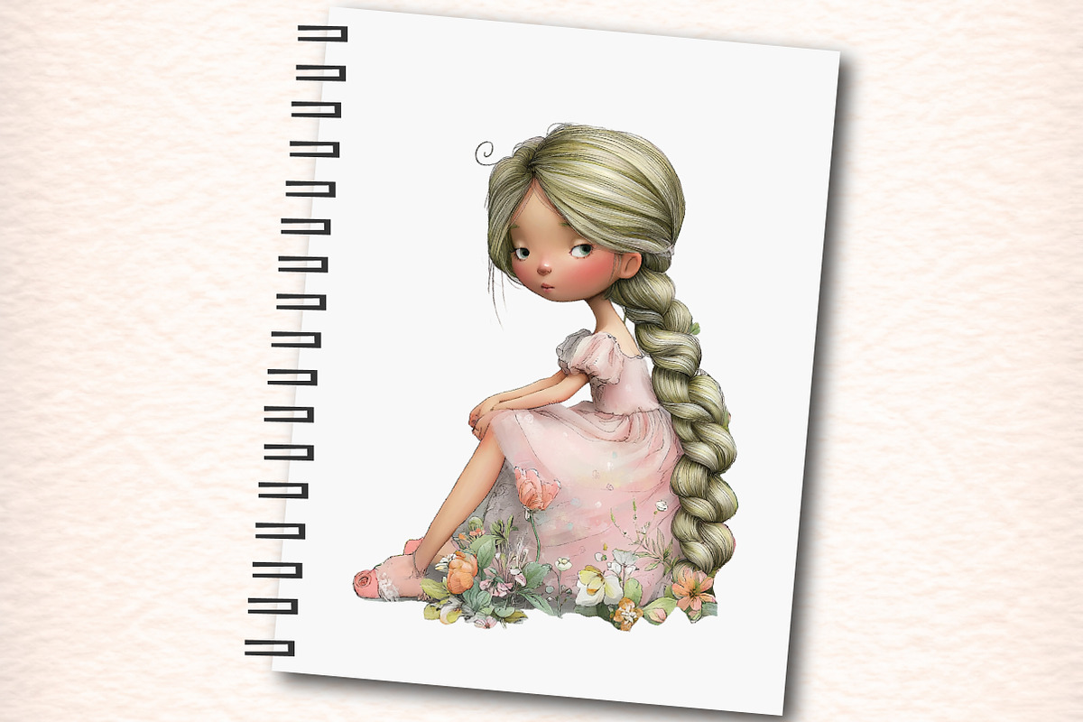 Pastel Summer Girl Clipart Bundle, an Illustration by Digital Artistic99 (Photo 5 of 10)