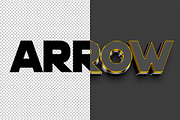 Arrow 3D editable text effect, a Layer Style Add-On by Hello Muh (Thumbnail 2 of 2)