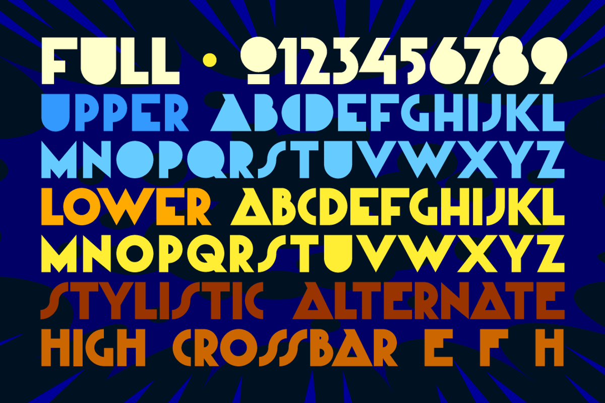 Dutch Courage Half&Half - Art Deco, a Sans Serif Font by Comicraft Fonts (Photo 3 of 5)