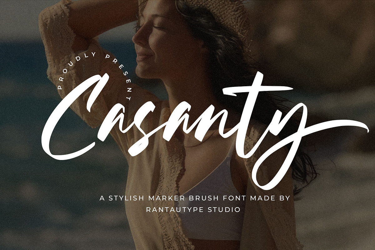 Casanty Signature Brush Font, a Handwritten Font by RantautypeStudio (Photo 1 of 17)